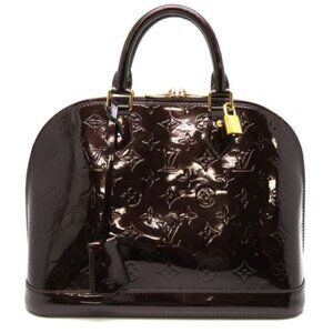 Louis Vuitton Alma PM Burgundy Patent Leather Tote fbcco585-101825